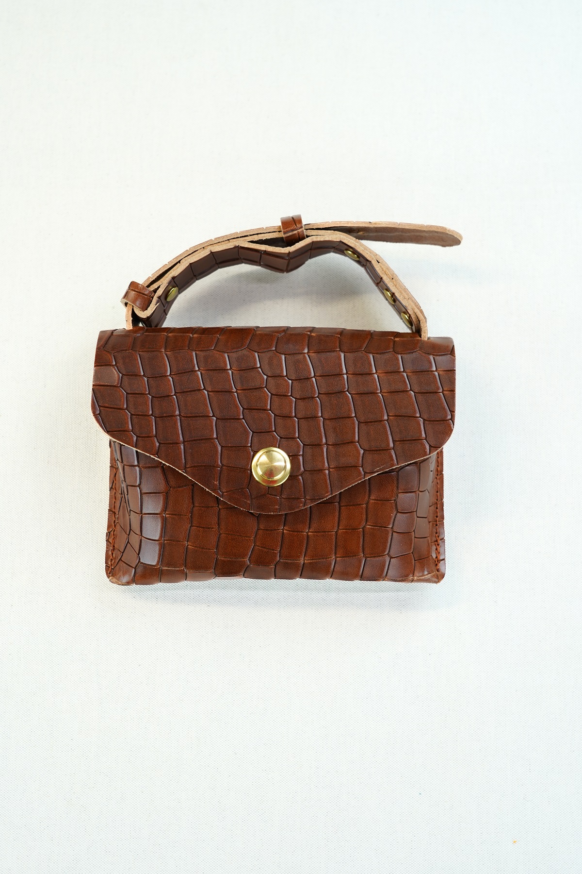 CÉLESTE MINI « AUTRUCHE » MARRON