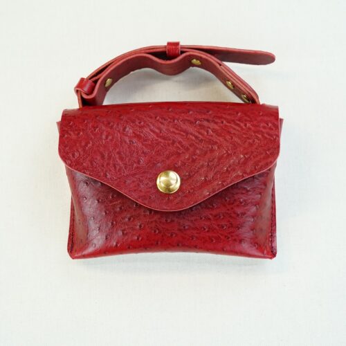 CÉLESTE MINI « AUTRUCHE » ROUGE