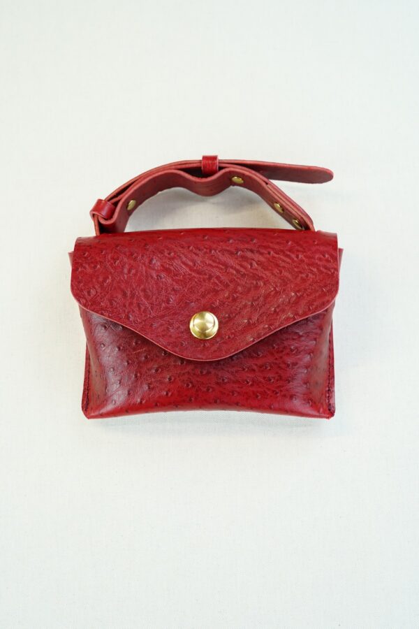 CÉLESTE MINI « AUTRUCHE » ROUGE