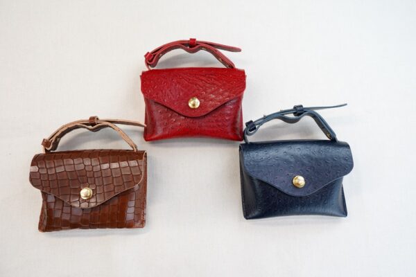 CÉLESTE MINI « AUTRUCHE » ROUGE - Image 4