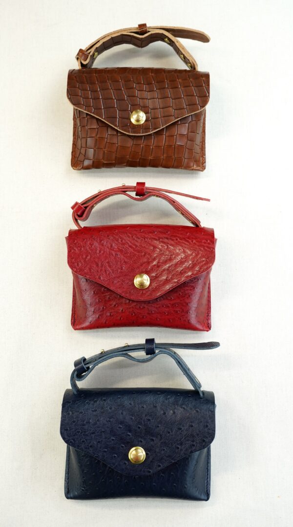 CÉLESTE MINI « AUTRUCHE » ROUGE - Image 3