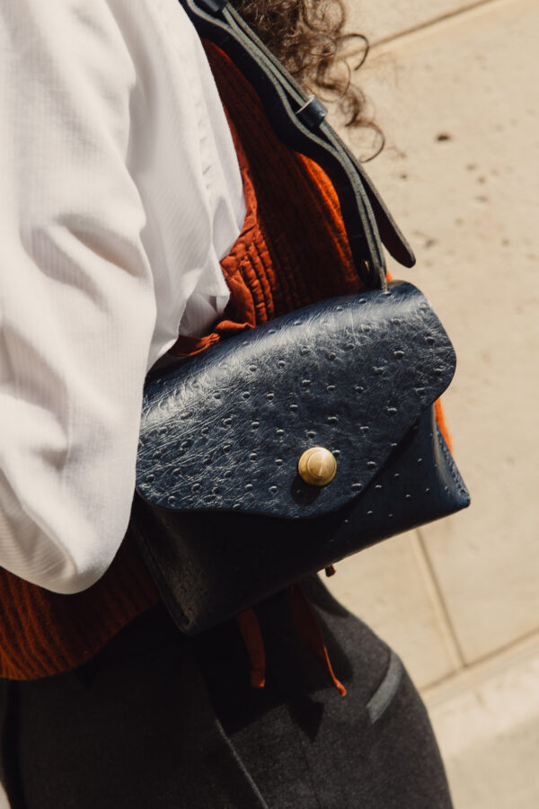 CÉLESTE MINI « AUTRUCHE » BLEU – Image 3
