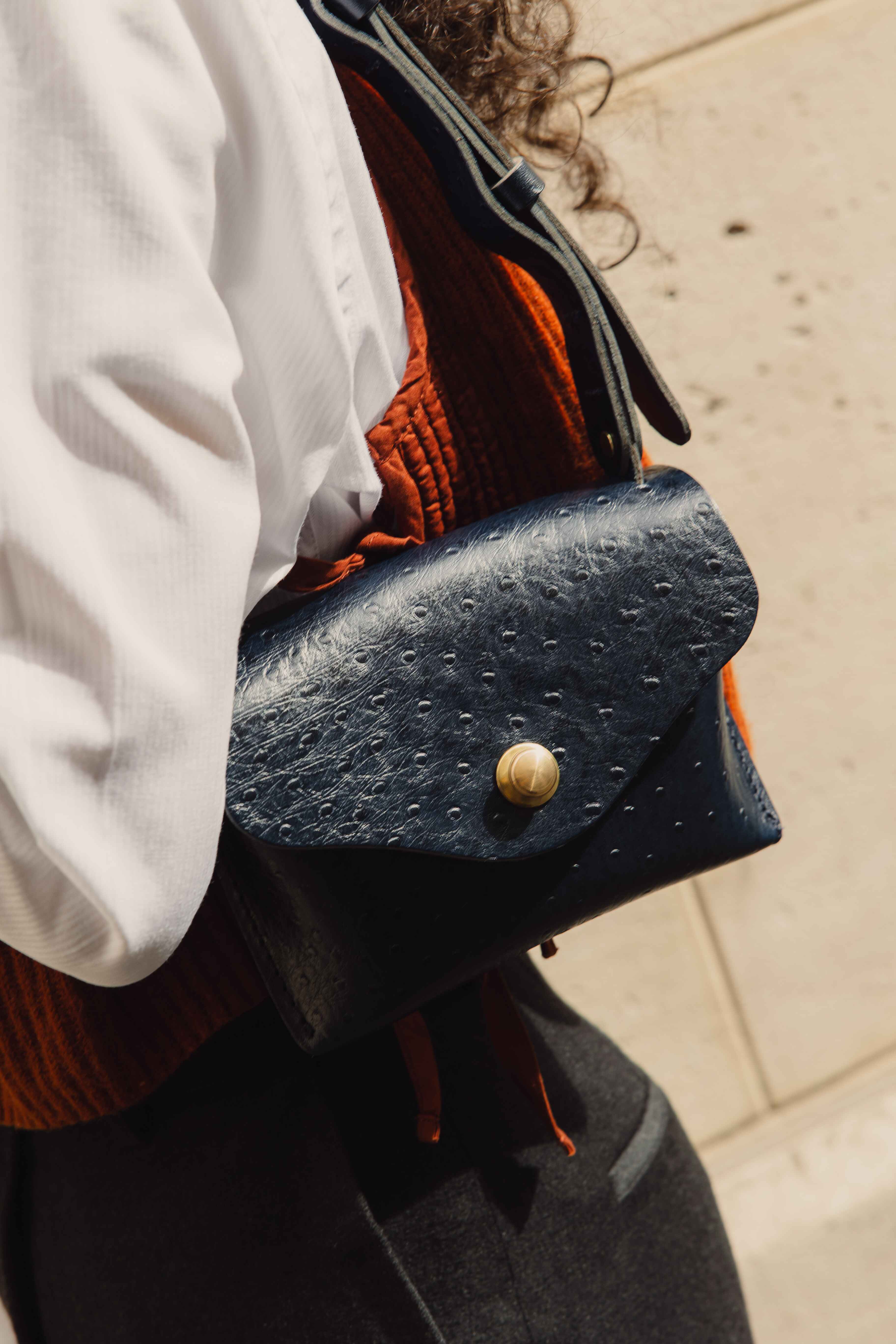 CÉLESTE MINI « AUTRUCHE » ROUGE